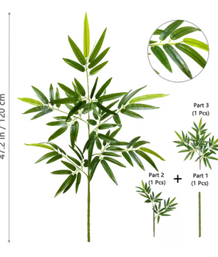 Kunst Bamboe Tak met Groene Bladeren – Decoratieve Bamboe Plant voor Interieur en Kantoor