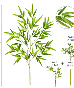 Kunst Bamboe Tak met Groene Bladeren – Decoratieve Bamboe Plant voor Interieur en Kantoor