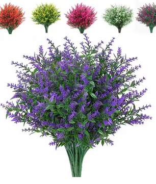 Kunst Lavendel Bloemen Set – Decoratieve Paarse Lavendel Takken voor Interieur en Tuin