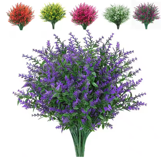 Kunst Lavendel Bloemen Set – Decoratieve Paarse Lavendel Takken voor Interieur en Tuin