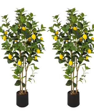 Kunstmatige Citroenboom van 120 cm – Realistische Decoratieve Kunstplant met Citroenen voor Binnenruimtes
