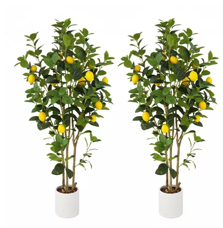 Kunstmatige Citroenboom van 120 cm – Realistische Decoratieve Kunstplant met Citroenen voor Binnenruimtes