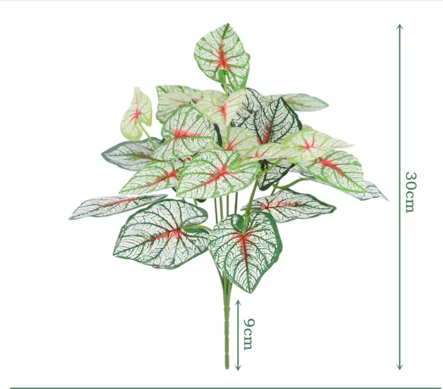 Kunstmatige Taro Plant – Realistische Kunstplant met Grote Bladeren voor Interieurdecoratie
