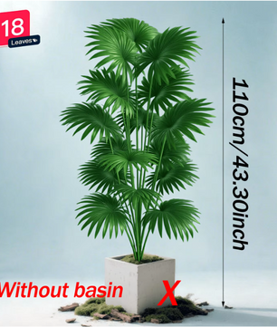 Kunstmatige Palmboom van 110 cm – Grote Tropische Kunstplant voor Binnen en Buiten