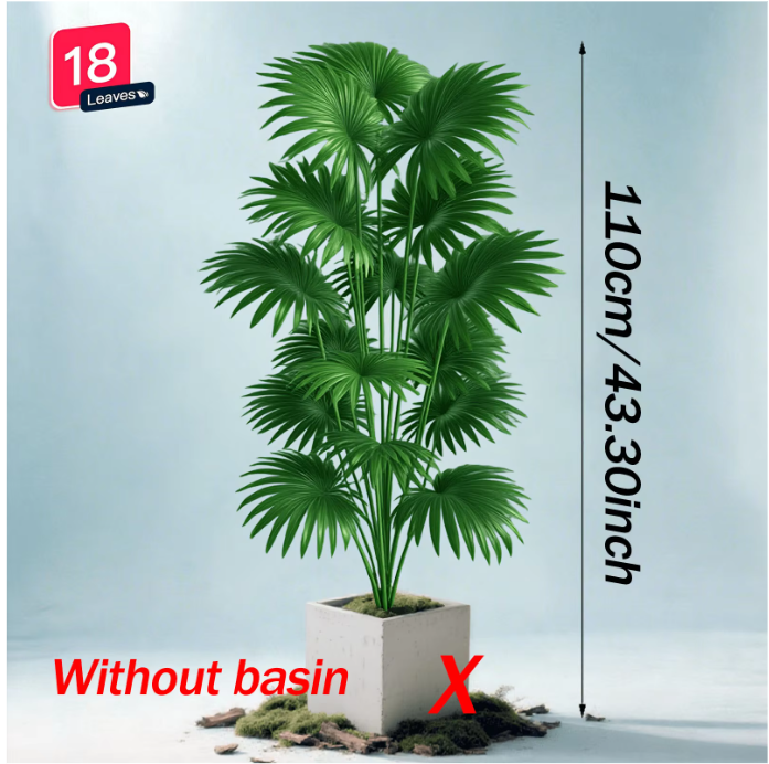 Kunstmatige Palmboom van 110 cm – Grote Tropische Kunstplant voor Binnen en Buiten