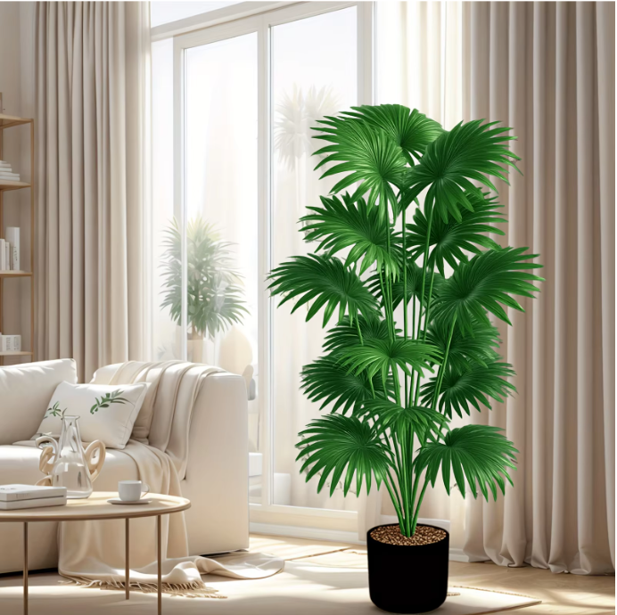 Kunstmatige Palmboom van 110 cm – Grote Tropische Kunstplant voor Binnen en Buiten