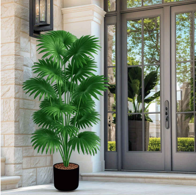 Kunstmatige Palmboom van 110 cm – Grote Tropische Kunstplant voor Binnen en Buiten
