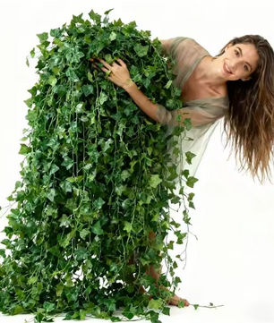 Set van 24 Kunstmatige Klimop Slingers – 19 m Decoratieve Groene Ivy Guirlande voor Wanddecoratie