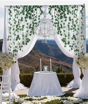 Set van 24 Kunstmatige Klimop Slingers – 19 m Decoratieve Groene Ivy Guirlande voor Wanddecoratie