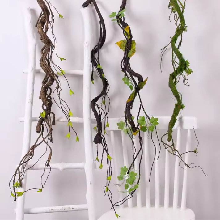 Kunstmatige Gedroogde Wijnrank – Decoratieve Hangende Vine voor Interieur en Feestdecoratie