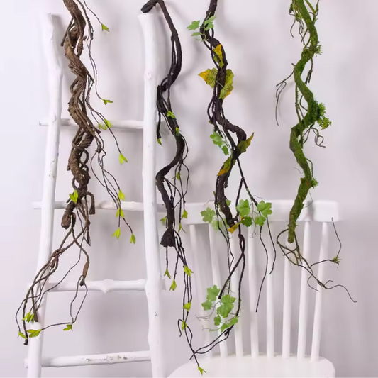 Kunstmatige Gedroogde Wijnrank – Decoratieve Hangende Vine voor Interieur en Feestdecoratie