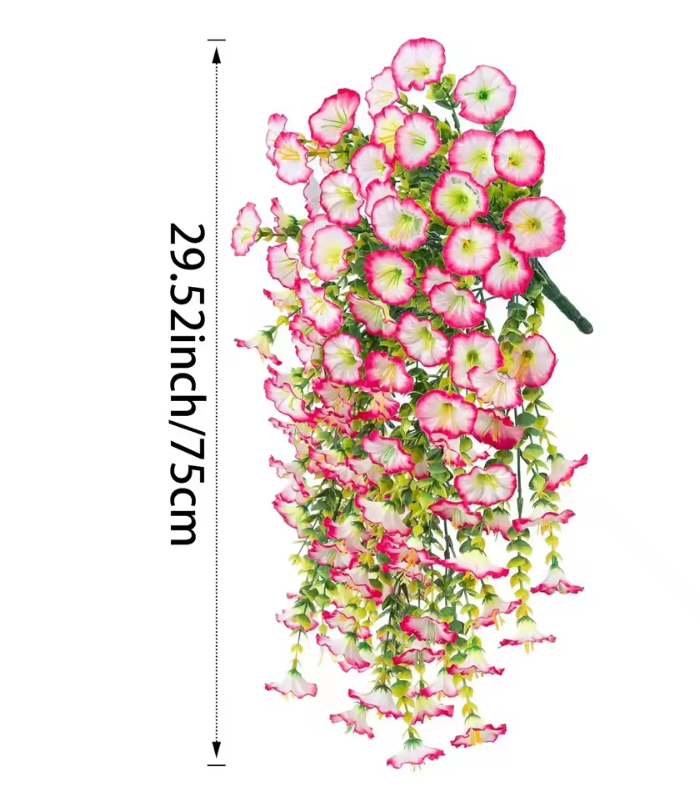 Kunstmatige Hangplant met Bloemen – Decoratieve Vine voor Wand, Plafond en Bruiloft Decoratie