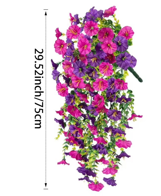 Kunstmatige Hangplant met Bloemen – Decoratieve Vine voor Wand, Plafond en Bruiloft Decoratie