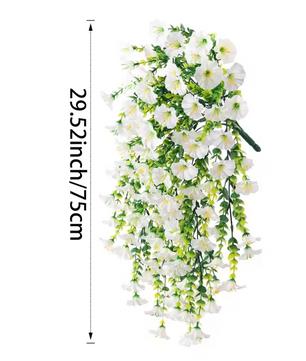 Kunstmatige Hangplant met Bloemen – Decoratieve Vine voor Wand, Plafond en Bruiloft Decoratie