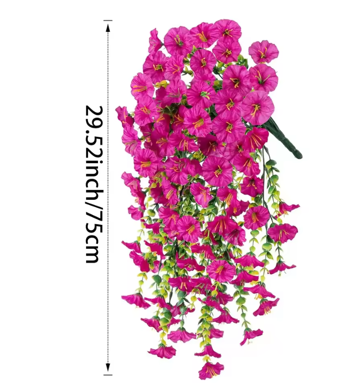 Kunstmatige Hangplant met Bloemen – Decoratieve Vine voor Wand, Plafond en Bruiloft Decoratie