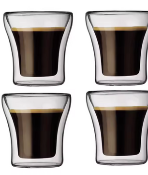 Dubbelwandig Glazen Kopje – Hittebestendig Glas voor Koffie, Thee en Dranken