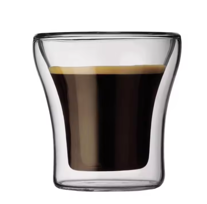 Dubbelwandig Glazen Kopje – Hittebestendig Glas voor Koffie, Thee en Dranken