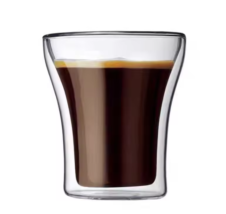 Dubbelwandig Glazen Kopje – Hittebestendig Glas voor Koffie, Thee en Dranken
