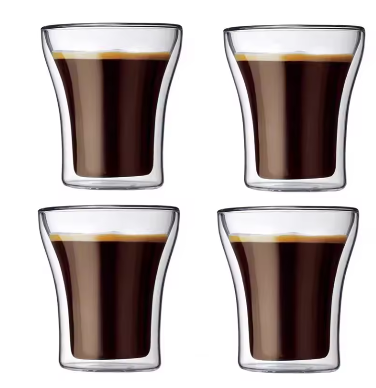 Dubbelwandig Glazen Kopje – Hittebestendig Glas voor Koffie, Thee en Dranken