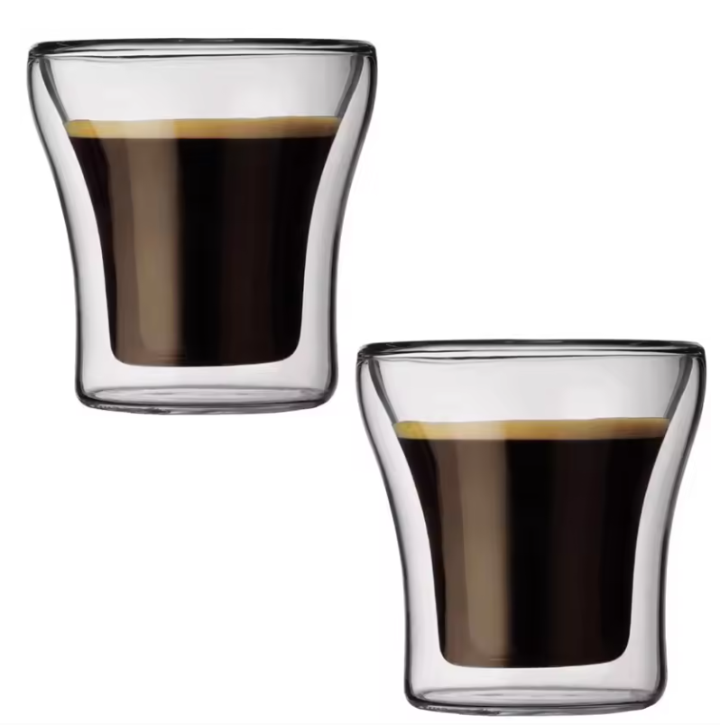 Dubbelwandig Glazen Kopje – Hittebestendig Glas voor Koffie, Thee en Dranken