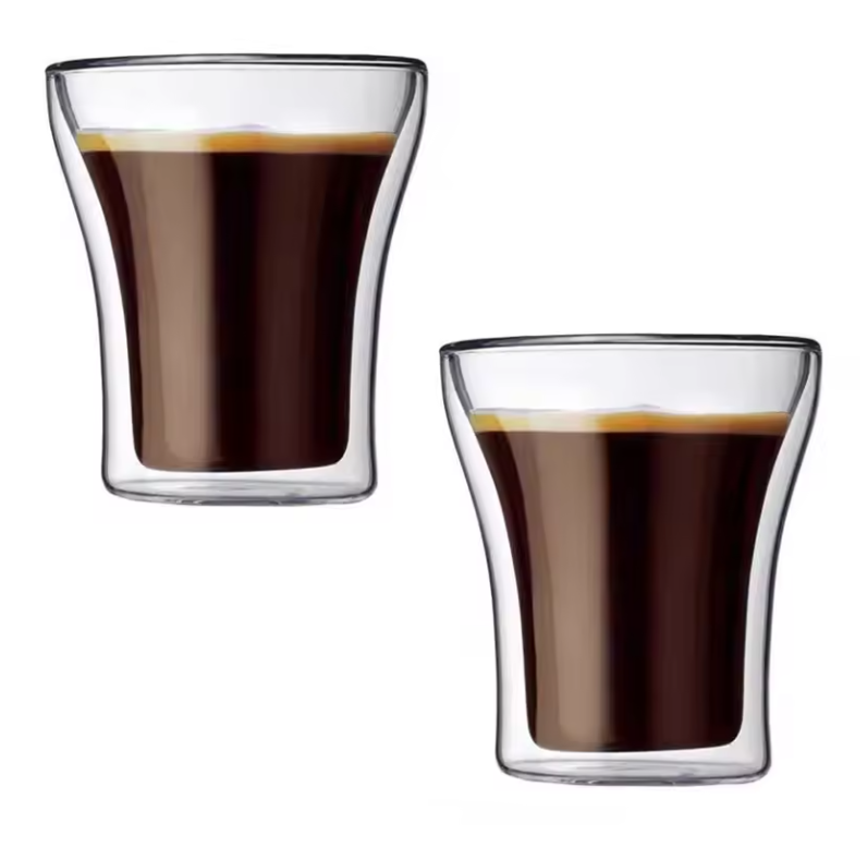 Dubbelwandig Glazen Kopje – Hittebestendig Glas voor Koffie, Thee en Dranken