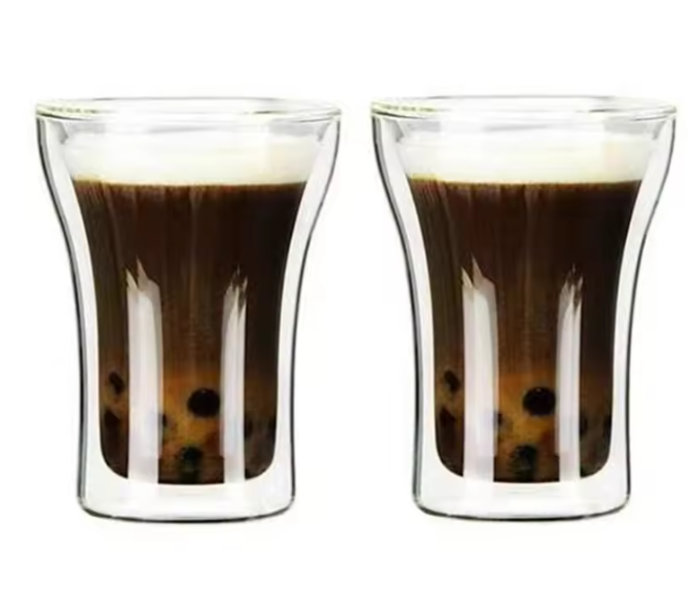 Dubbelwandig Glazen Kopje – Hittebestendig Glas voor Koffie, Thee en Dranken