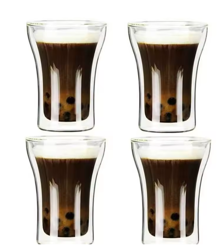 Dubbelwandig Glazen Kopje – Hittebestendig Glas voor Koffie, Thee en Dranken