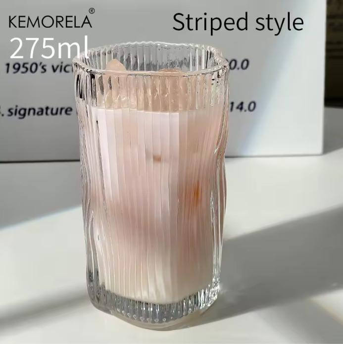 Twist Design Iced Coffee Glas – Modern Drinkglas voor Koude Dranken