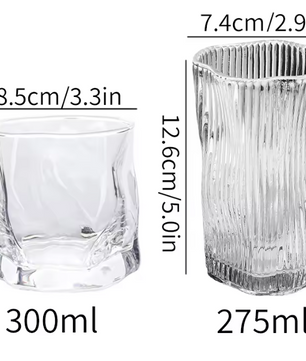 Twist Design Iced Coffee Glas – Modern Drinkglas voor Koude Dranken