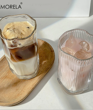 Twist Design Iced Coffee Glas – Modern Drinkglas voor Koude Dranken