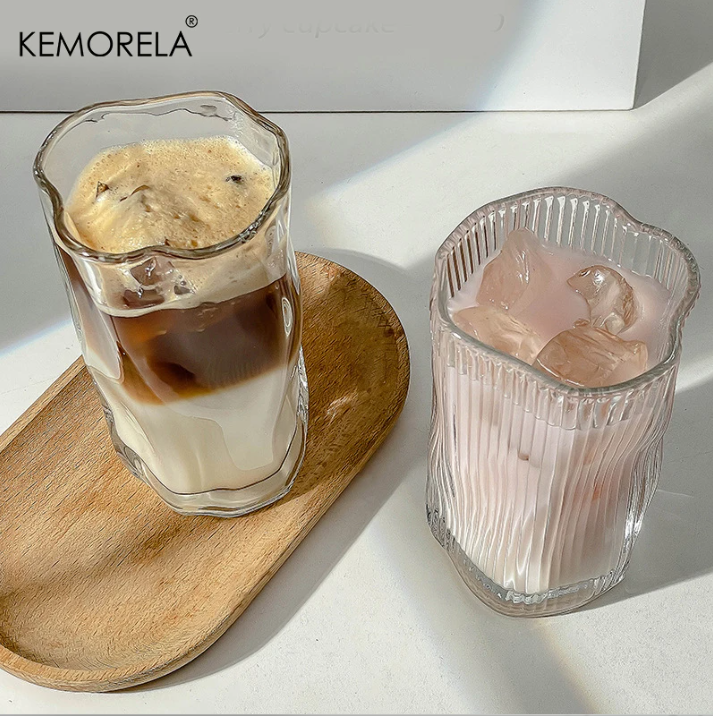Twist Design Iced Coffee Glas – Modern Drinkglas voor Koude Dranken