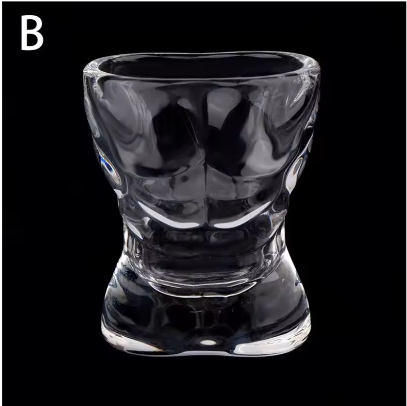 Uniek Lichaamsvorm Shotglas – Transparant Glazen Drinkglas voor Whiskey, Vodka en Cocktails