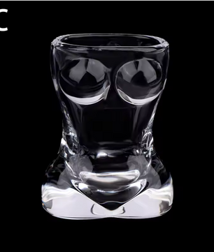 Uniek Lichaamsvorm Shotglas – Transparant Glazen Drinkglas voor Whiskey, Vodka en Cocktails