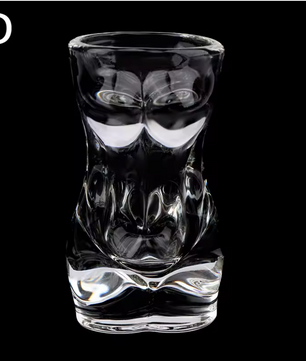 Uniek Lichaamsvorm Shotglas – Transparant Glazen Drinkglas voor Whiskey, Vodka en Cocktails
