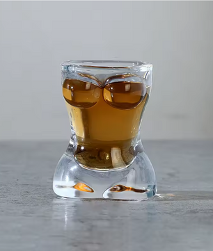 Uniek Lichaamsvorm Shotglas – Transparant Glazen Drinkglas voor Whiskey, Vodka en Cocktails