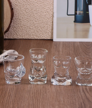 Uniek Lichaamsvorm Shotglas – Transparant Glazen Drinkglas voor Whiskey, Vodka en Cocktails
