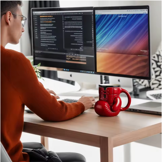 Bokshandschoen Koffiemok – Sportieve Novelty Mok voor Koffie en Thee