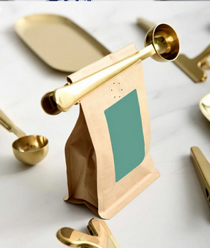 2-in-1 Koffieschep met Clip – RVS Maatschep voor Koffie en Zaksluiting