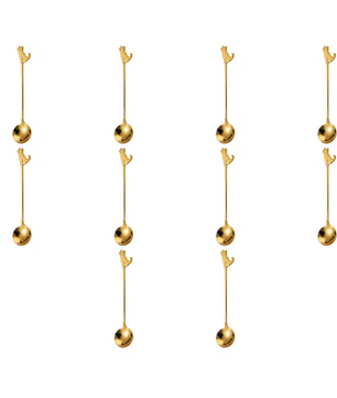 Kattenvormige RVS Dessert- en Roerlepels – Mini Lepels voor Koffie, Thee en IJs