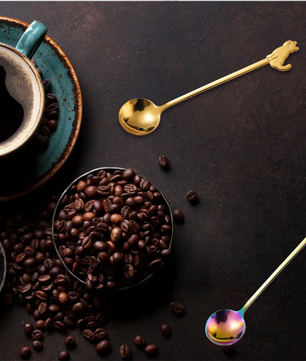 Kattenvormige RVS Dessert- en Roerlepels – Mini Lepels voor Koffie, Thee en IJs