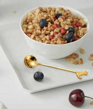 Kattenvormige RVS Dessert- en Roerlepels – Mini Lepels voor Koffie, Thee en IJs