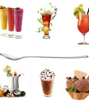 Set van 6 Lange RVS Koffielepels – Multifunctionele IJs-, Dessert- en Theelepels