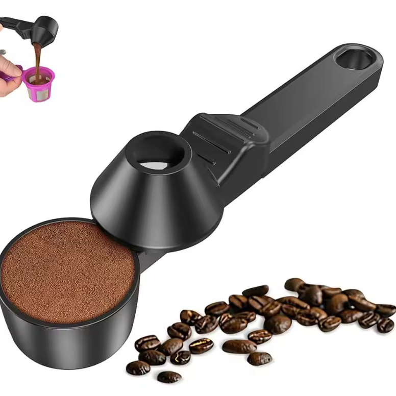 No-Spill Proteïne Schep met Trechter – Herbruikbare Poeder Maatschep