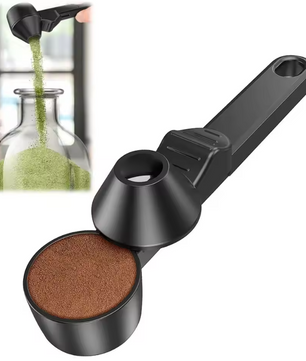 No-Spill Proteïne Schep met Trechter – Herbruikbare Poeder Maatschep