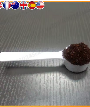 8 ml Maatschep met Reinigingsborstel – Multifunctionele Koffie- en Poederschep