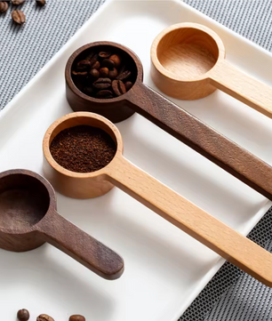 Walnoten Houten Koffieschep – Massief Houten Maatschep voor Koffie en Poeder