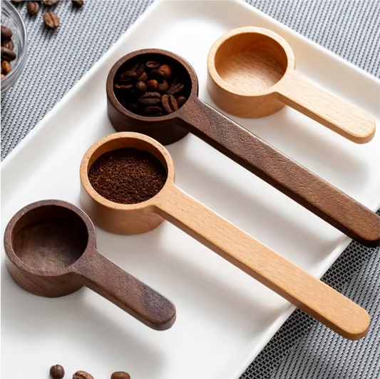 Walnoten Houten Koffieschep – Massief Houten Maatschep voor Koffie en Poeder
