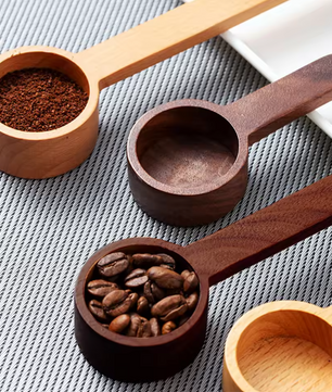 Walnoten Houten Koffieschep – Massief Houten Maatschep voor Koffie en Poeder