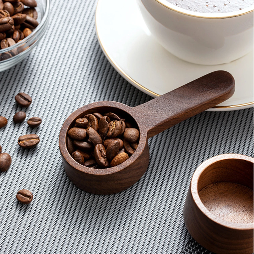 Walnoten Houten Koffieschep – Massief Houten Maatschep voor Koffie en Poeder