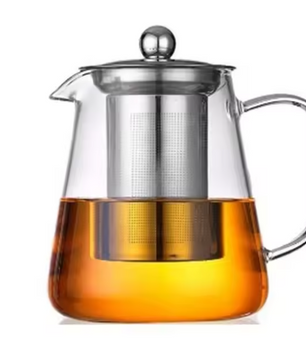 Glazen Theepot met RVS Theefilter – Hittebestendig Borosilicaat Glas